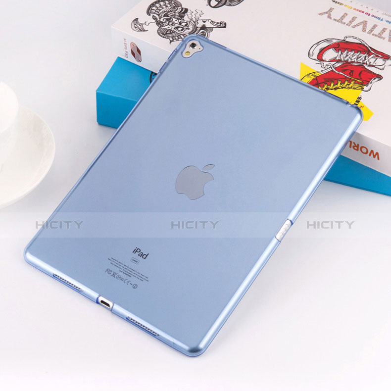 Silikon Schutzhülle Ultra Dünn Handyhülle Hülle Durchsichtig Transparent für Apple iPad Pro 9.7 Blau