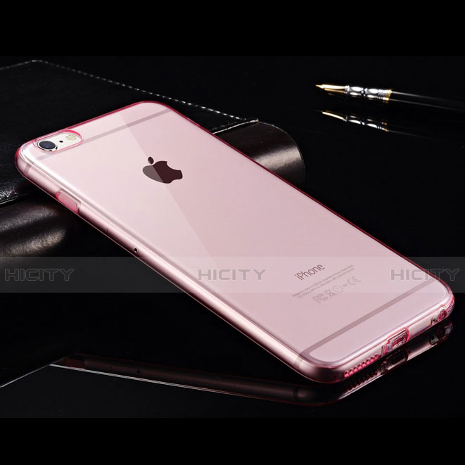 Silikon Schutzhülle Ultra Dünn Handyhülle Hülle Durchsichtig Transparent für Apple iPhone 6 Plus Rosa