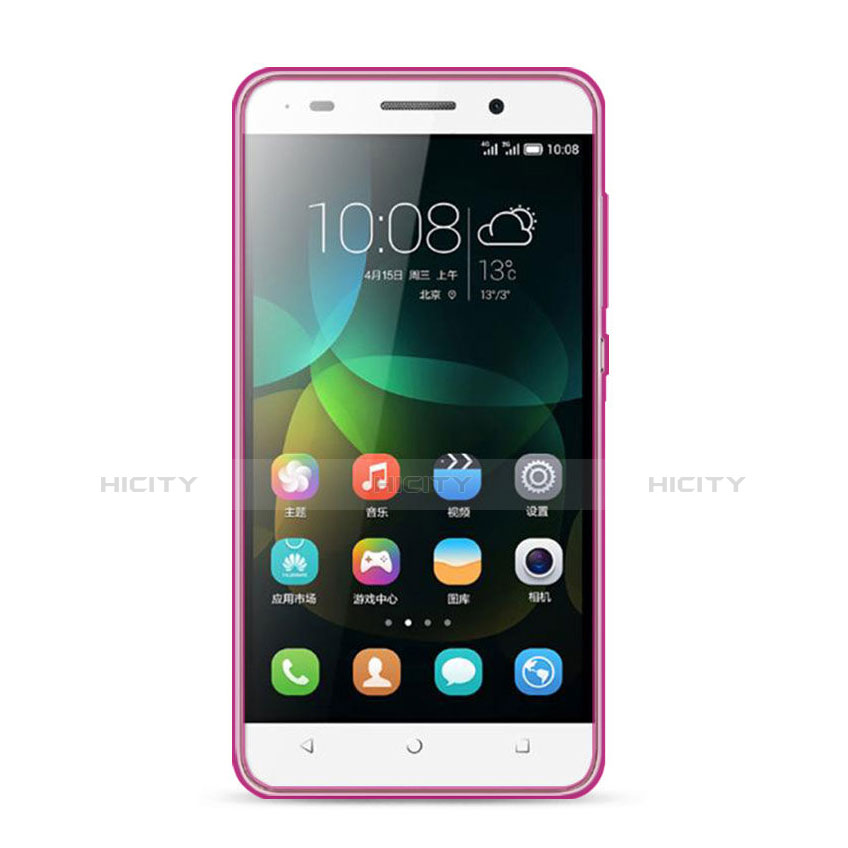 Silikon Schutzhülle Ultra Dünn Handyhülle Hülle Durchsichtig Transparent für Huawei G Play Mini Rosa