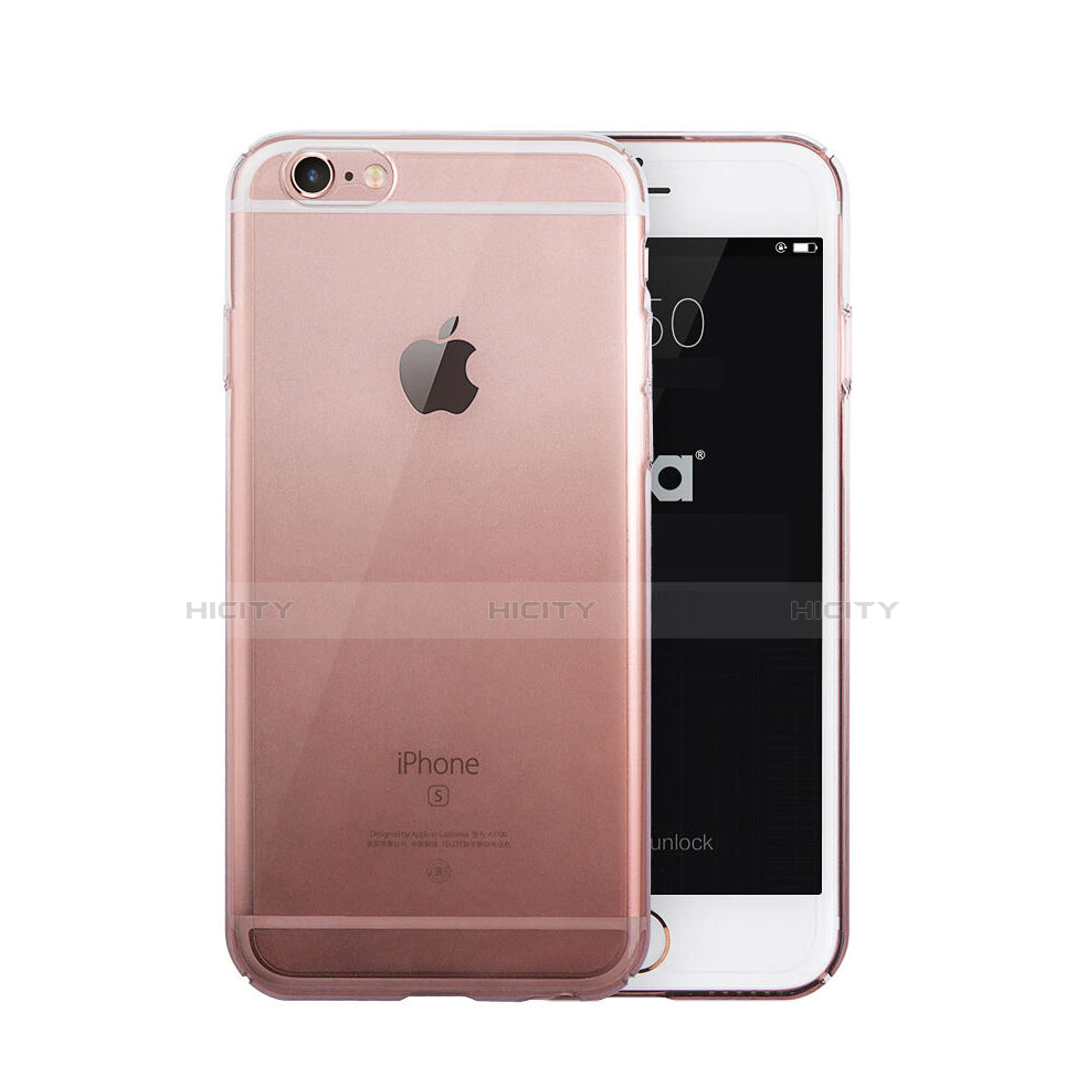 Silikon Schutzhülle Ultra Dünn Hülle Durchsichtig Farbverlauf für Apple iPhone 6S Grau