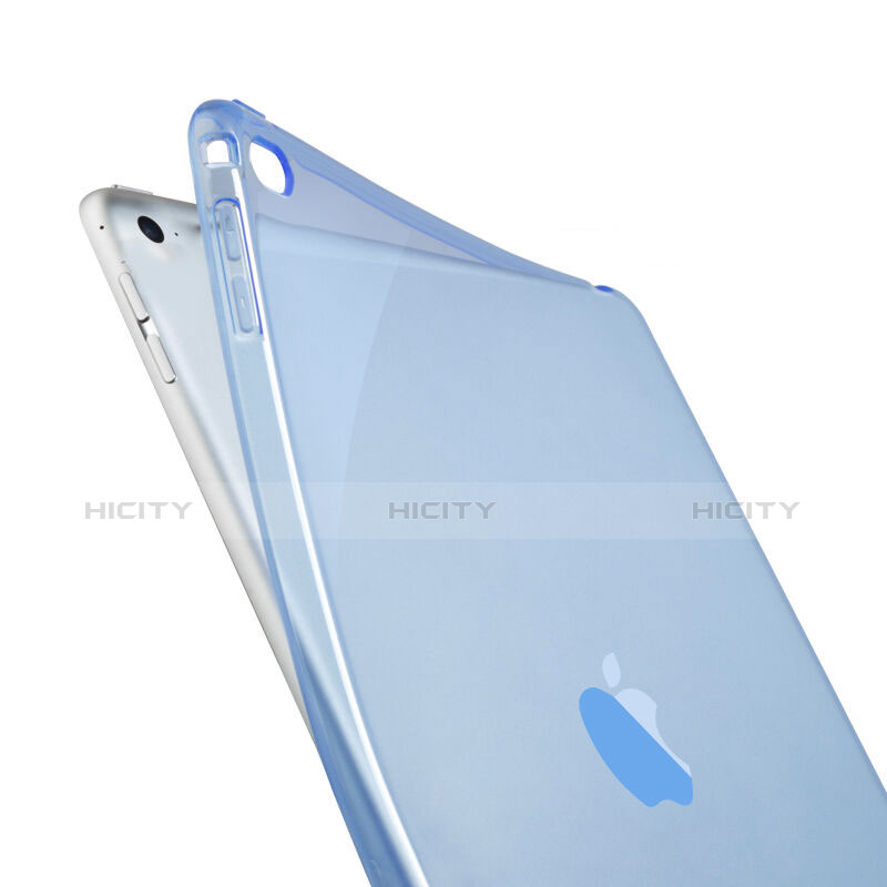 Silikon Schutzhülle Ultra Dünn Hülle Durchsichtig Transparent für Apple iPad Air 2 Hellblau