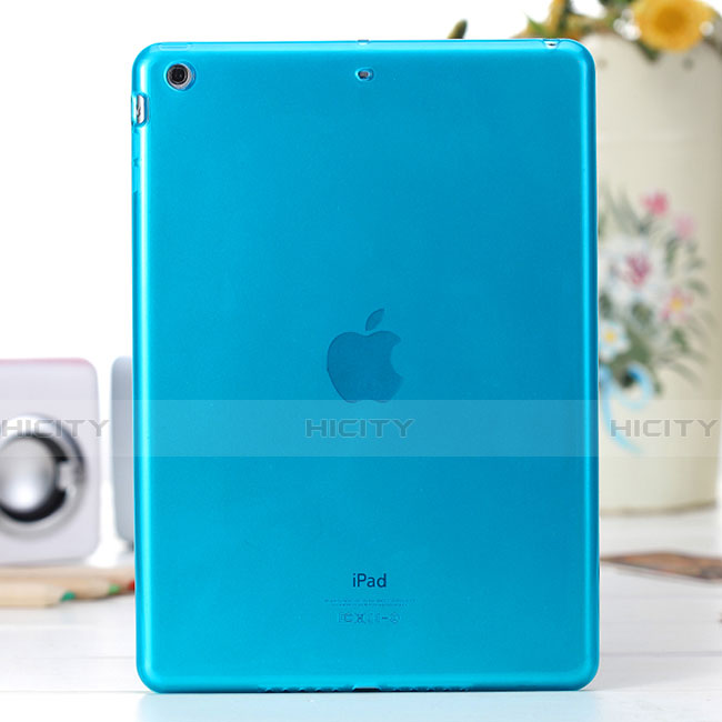 Silikon Schutzhülle Ultra Dünn Hülle Durchsichtig Transparent für Apple iPad Air Blau