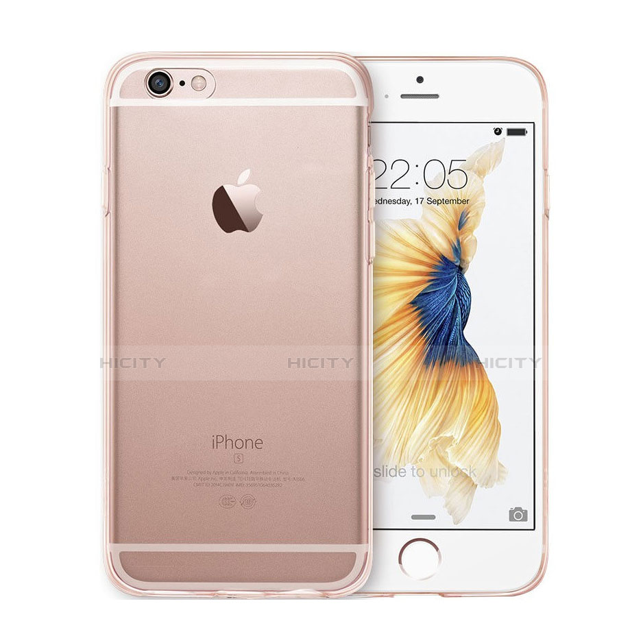 Silikon Schutzhülle Ultra Dünn Hülle Durchsichtig Transparent für Apple iPhone 6S Plus Rosegold