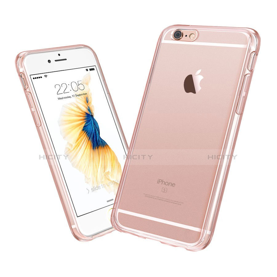 Silikon Schutzhülle Ultra Dünn Hülle Durchsichtig Transparent für Apple iPhone 6S Plus Rosegold