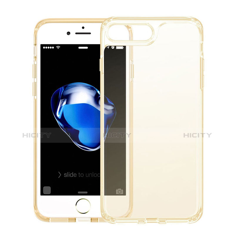 Silikon Schutzhülle Ultra Dünn Hülle Durchsichtig Transparent für Apple iPhone 7 Plus Gold