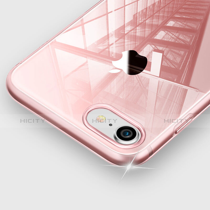 Silikon Schutzhülle Ultra Dünn Hülle Durchsichtig Transparent für Apple iPhone 7 Rosa