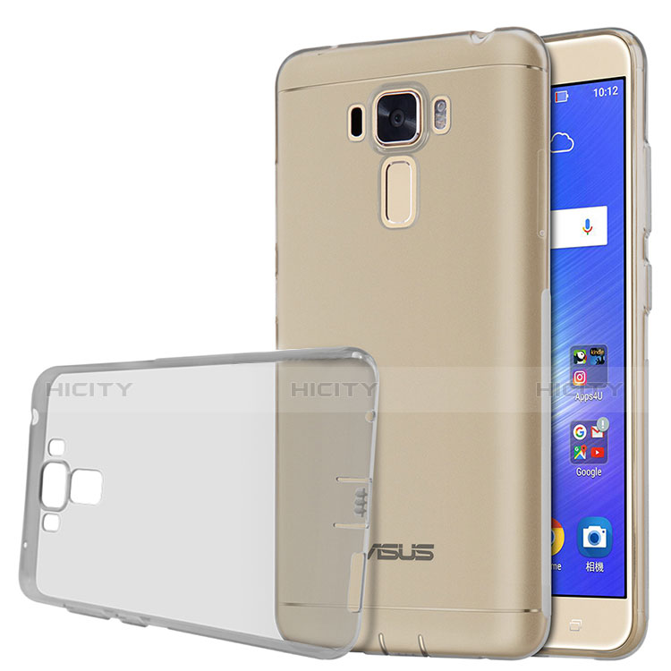 Silikon Schutzhülle Ultra Dünn Hülle Durchsichtig Transparent für Asus Zenfone 3 Laser Grau