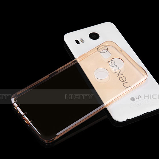 Silikon Schutzhülle Ultra Dünn Hülle Durchsichtig Transparent für Google Nexus 5X Gold