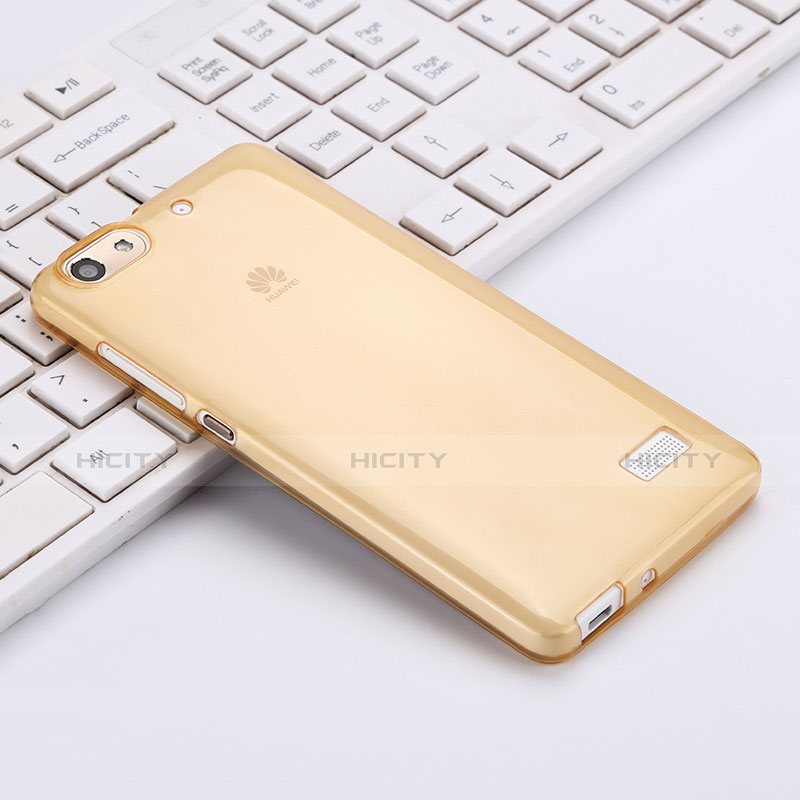 Silikon Schutzhülle Ultra Dünn Hülle Durchsichtig Transparent für Huawei G Play Mini Gold