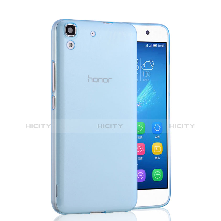 Silikon Schutzhülle Ultra Dünn Hülle Durchsichtig Transparent für Huawei Honor 4A Blau