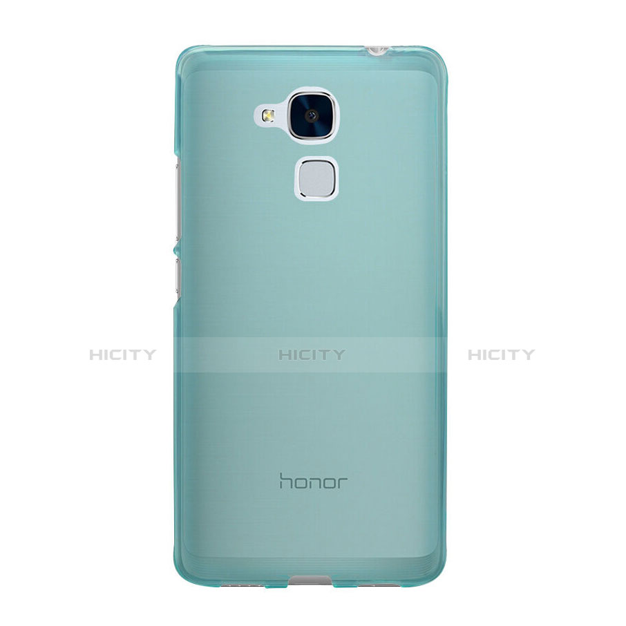 Silikon Schutzhülle Ultra Dünn Hülle Durchsichtig Transparent für Huawei Honor 5C Blau