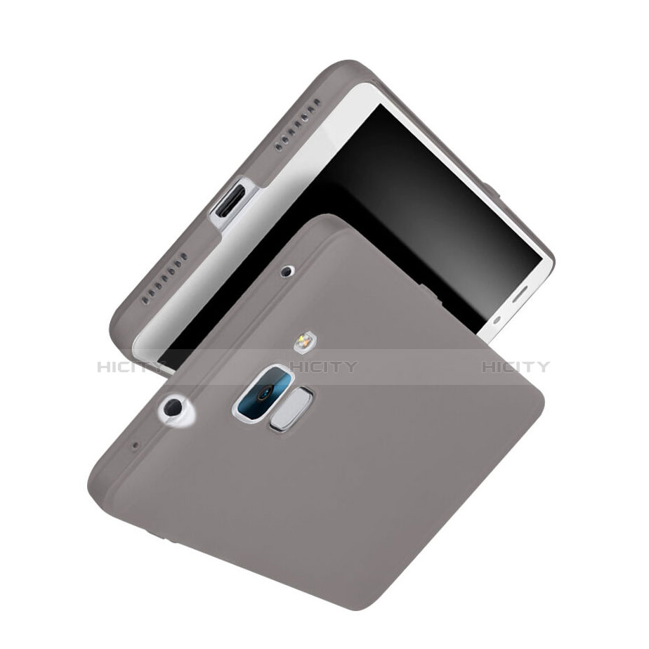 Silikon Schutzhülle Ultra Dünn Hülle Durchsichtig Transparent für Huawei Honor 7 Grau groß