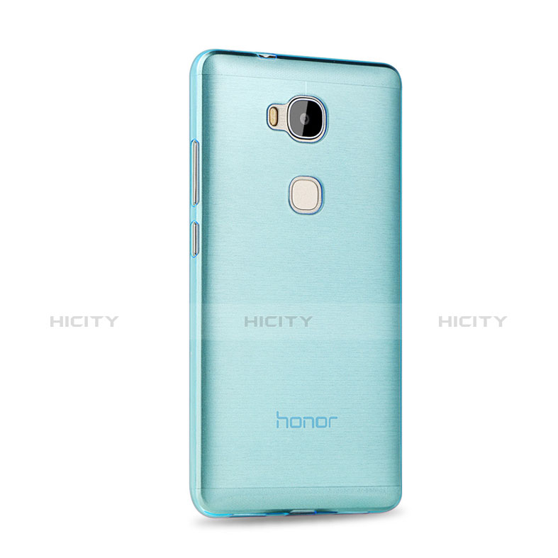 Silikon Schutzhülle Ultra Dünn Hülle Durchsichtig Transparent für Huawei Honor Play 5X Blau