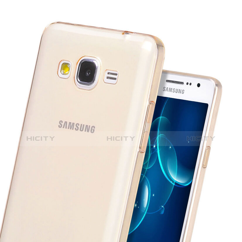 Silikon Schutzhülle Ultra Dünn Hülle Durchsichtig Transparent für Samsung Galaxy Grand Prime SM-G530H Gold