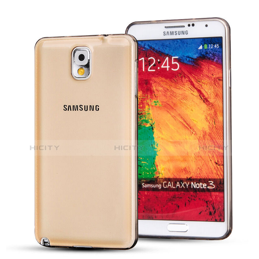 Silikon Schutzhülle Ultra Dünn Hülle Durchsichtig Transparent für Samsung Galaxy Note 3 N9000 Gold