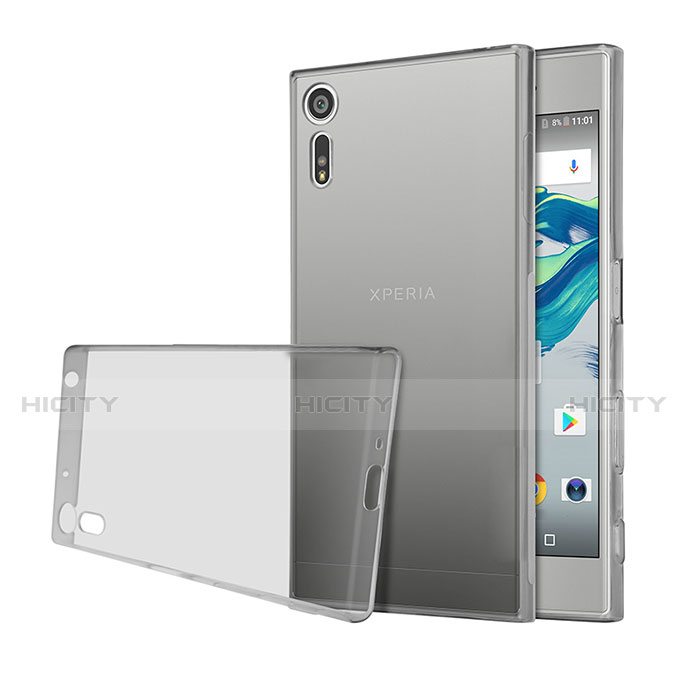 Silikon Schutzhülle Ultra Dünn Hülle Durchsichtig Transparent für Sony Xperia XZ Grau