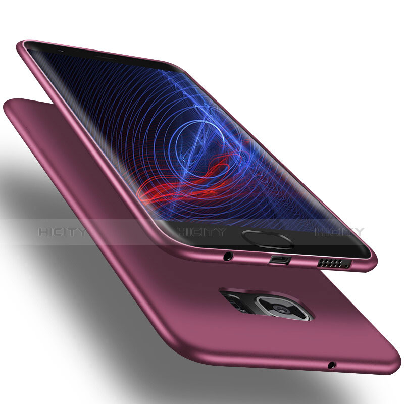 Silikon Schutzhülle Ultra Dünn Hülle R06 für Samsung Galaxy S7 Edge G935F Violett