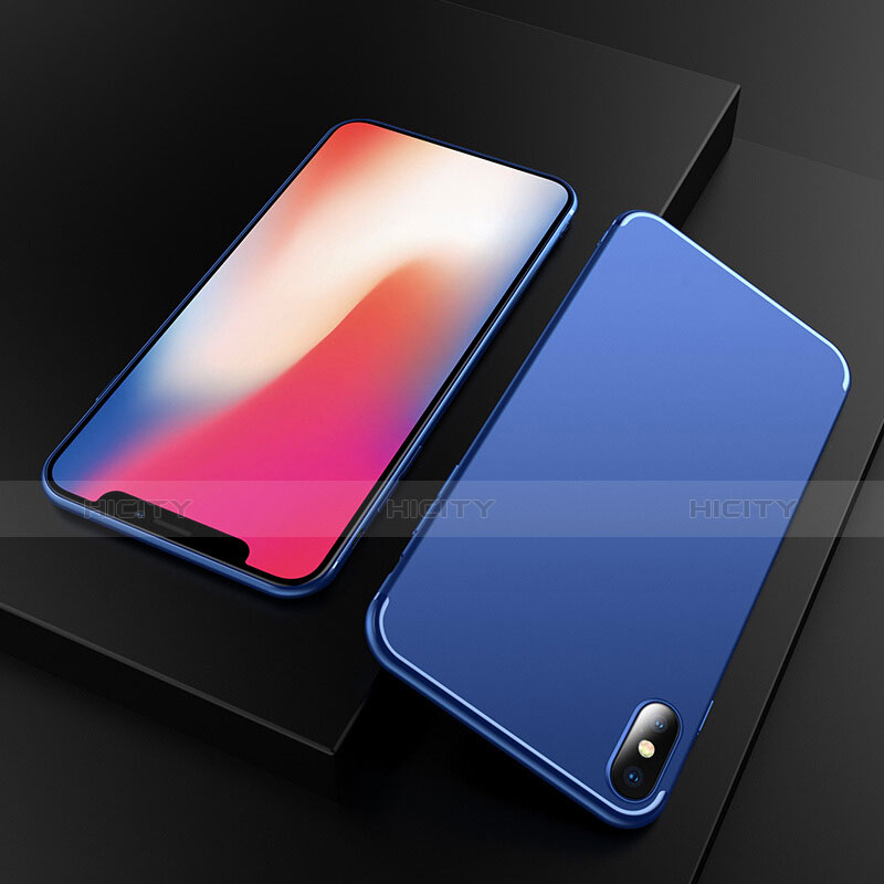 Silikon Schutzhülle Ultra Dünn Hülle S02 für Apple iPhone X Blau