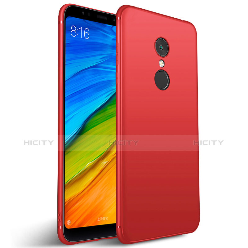 Silikon Schutzhülle Ultra Dünn Hülle S02 für Xiaomi Redmi 5 Rot