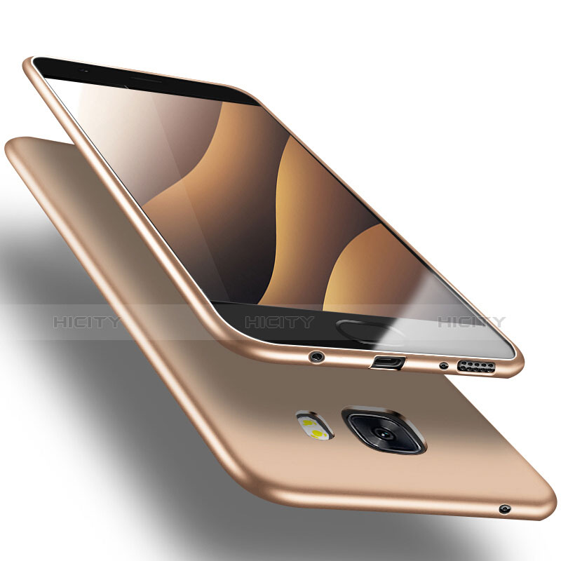 Silikon Schutzhülle Ultra Dünn Hülle S03 für Samsung Galaxy C9 Pro C9000 Gold