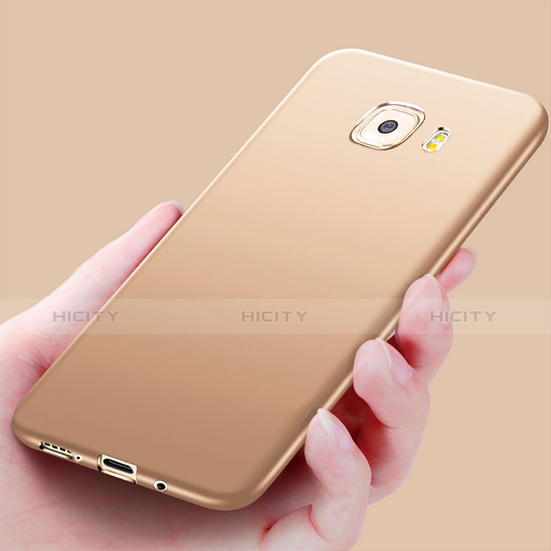 Silikon Schutzhülle Ultra Dünn Hülle S03 für Samsung Galaxy C9 Pro C9000 Gold