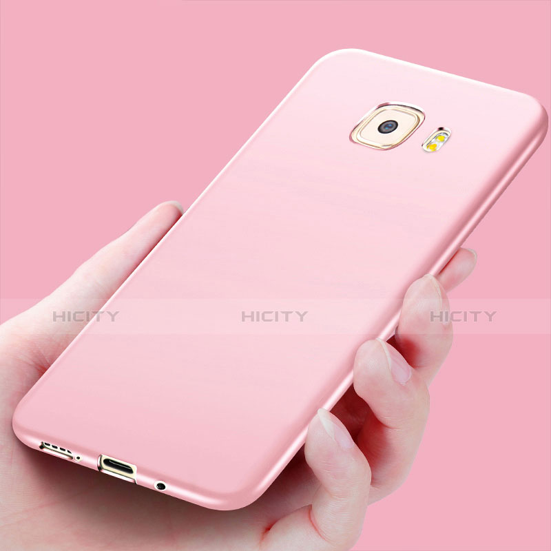 Silikon Schutzhülle Ultra Dünn Hülle S03 für Samsung Galaxy C9 Pro C9000 Rosa