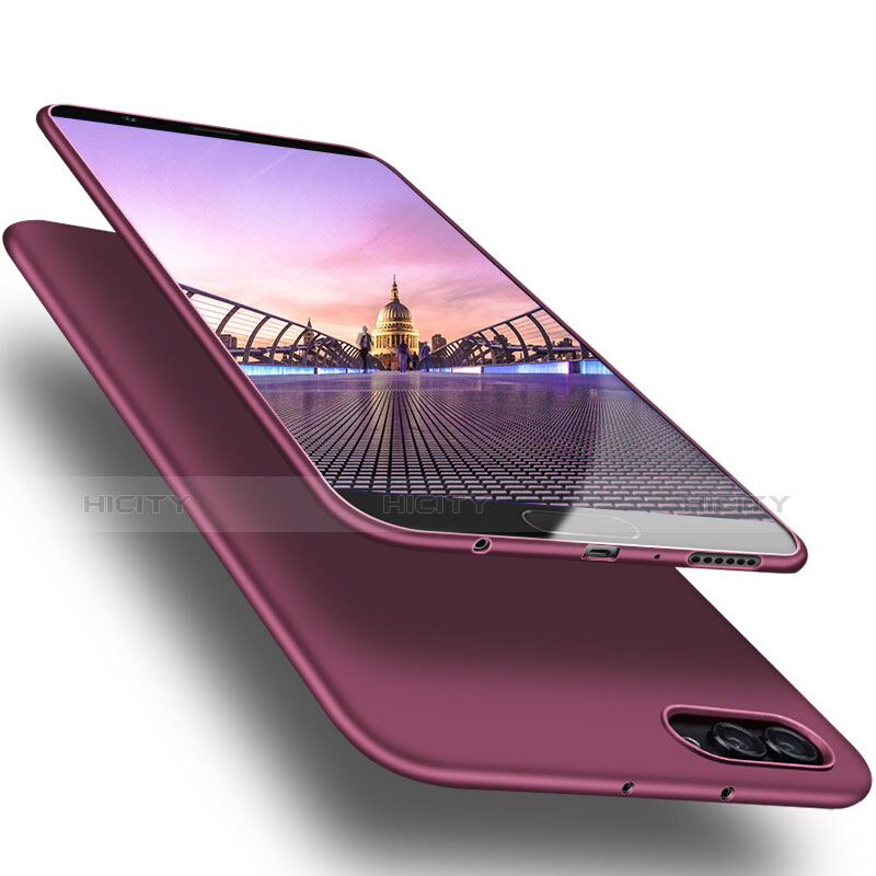 Silikon Schutzhülle Ultra Dünn Hülle S07 für Huawei Honor V10 Violett