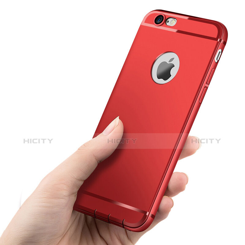 Silikon Schutzhülle Ultra Dünn Hülle Silikon für Apple iPhone 6S Rot groß