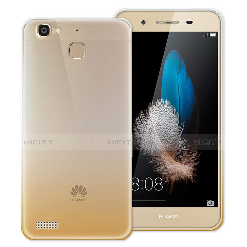 Silikon Schutzhülle Ultra Dünn Tasche Durchsichtig Farbverlauf für Huawei Enjoy 5S Gold