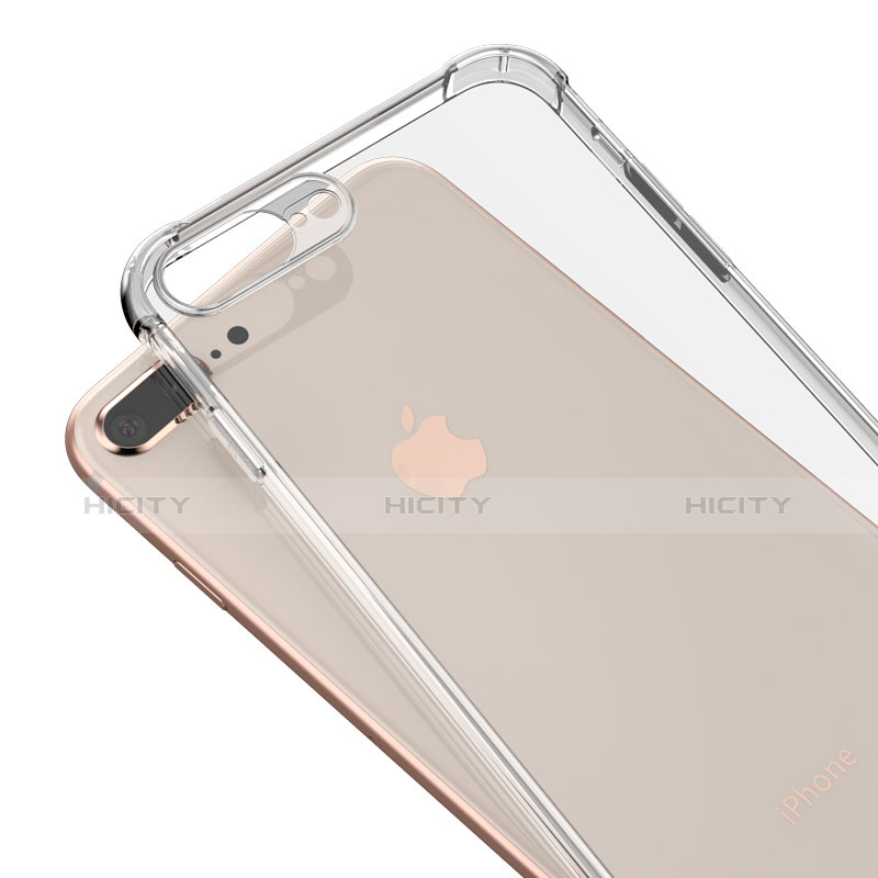 Silikon Schutzhülle Ultra Dünn Tasche Durchsichtig Transparent A03 für Apple iPhone 8 Plus Klar groß