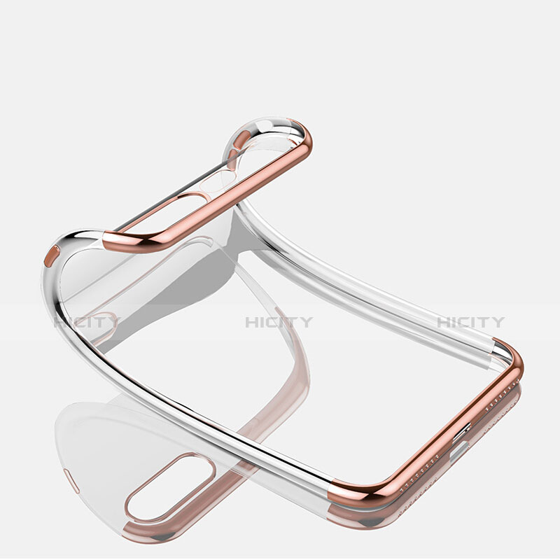 Silikon Schutzhülle Ultra Dünn Tasche Durchsichtig Transparent A07 für Apple iPhone 7 Plus Rosegold groß