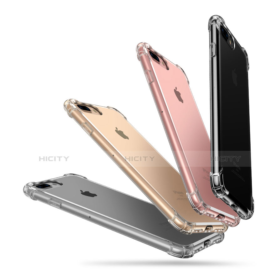 Silikon Schutzhülle Ultra Dünn Tasche Durchsichtig Transparent A10 für Apple iPhone 8 Plus Klar