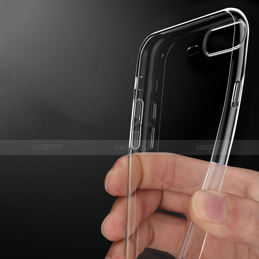 Silikon Schutzhülle Ultra Dünn Tasche Durchsichtig Transparent A20 für Apple iPhone 8 Plus Klar groß