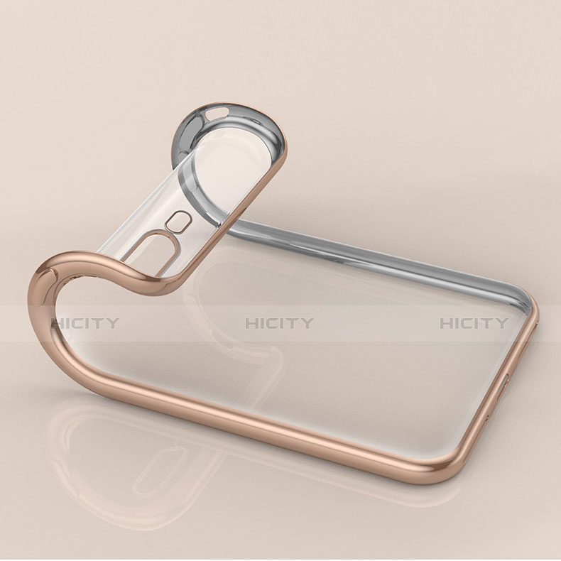 Silikon Schutzhülle Ultra Dünn Tasche Durchsichtig Transparent A21 für Apple iPhone 7 Plus Gold