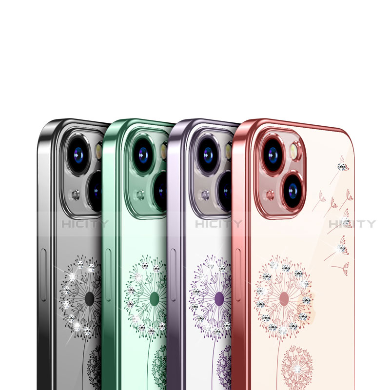 Silikon Schutzhülle Ultra Dünn Tasche Durchsichtig Transparent Blumen für Apple iPhone 14