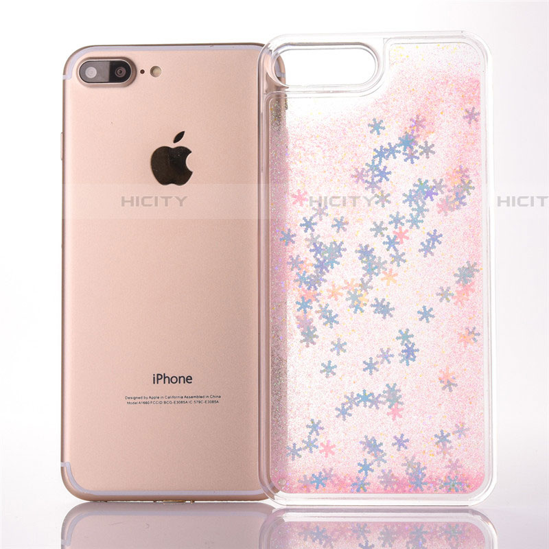 Silikon Schutzhülle Ultra Dünn Tasche Durchsichtig Transparent Blumen T01 für Apple iPhone 7 Plus groß