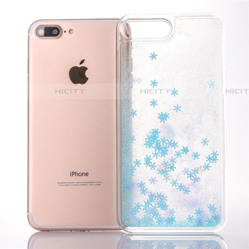 Silikon Schutzhülle Ultra Dünn Tasche Durchsichtig Transparent Blumen T01 für Apple iPhone 7 Plus