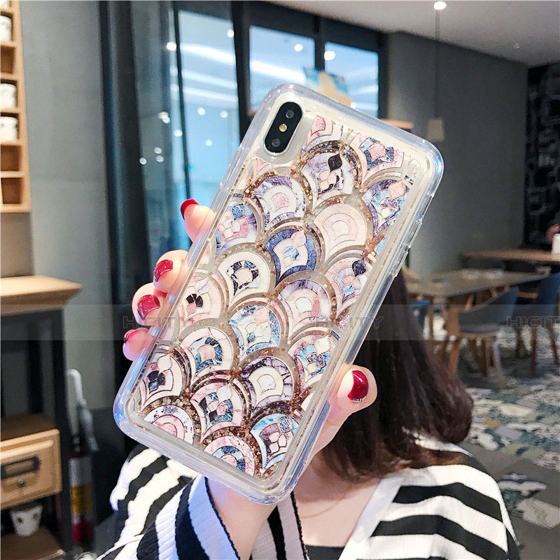 Silikon Schutzhülle Ultra Dünn Tasche Durchsichtig Transparent Blumen T01 für Apple iPhone Xs Max Plusfarbig