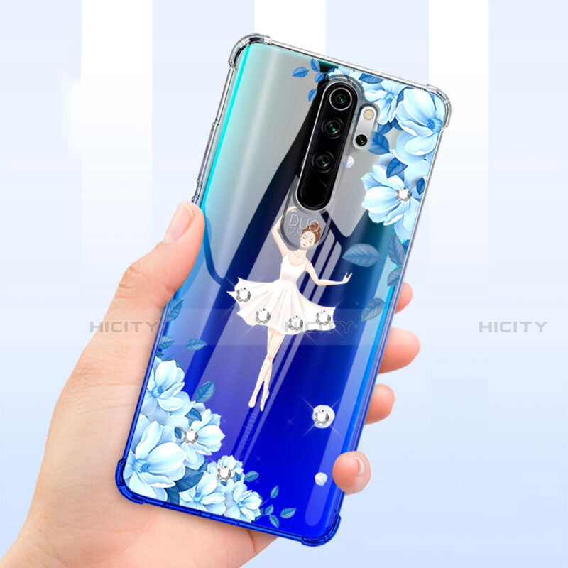 Silikon Schutzhülle Ultra Dünn Tasche Durchsichtig Transparent Blumen T01 für Xiaomi Redmi Note 8 Pro