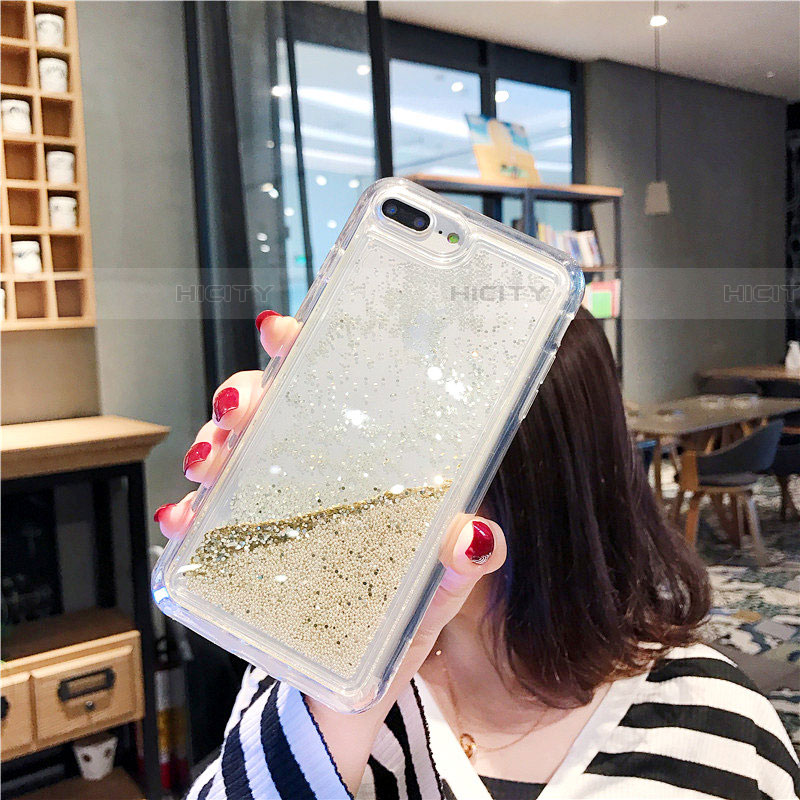 Silikon Schutzhülle Ultra Dünn Tasche Durchsichtig Transparent Blumen T02 für Apple iPhone 7 Plus