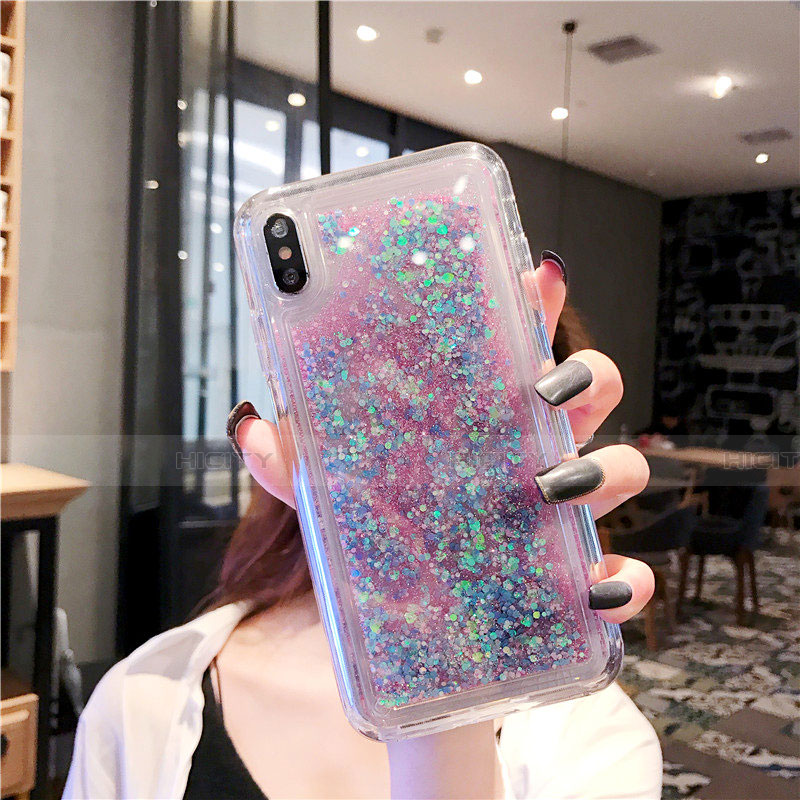 Silikon Schutzhülle Ultra Dünn Tasche Durchsichtig Transparent Blumen T02 für Apple iPhone X