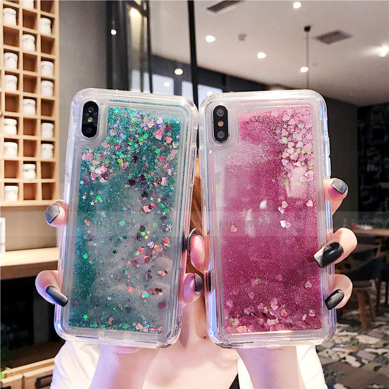 Silikon Schutzhülle Ultra Dünn Tasche Durchsichtig Transparent Blumen T02 für Apple iPhone X groß