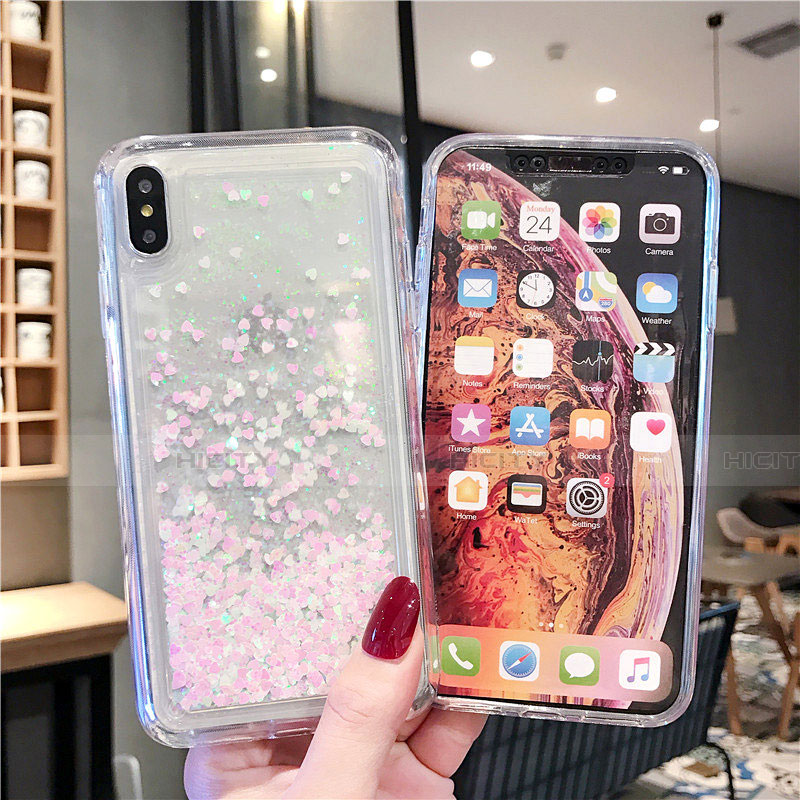 Silikon Schutzhülle Ultra Dünn Tasche Durchsichtig Transparent Blumen T02 für Apple iPhone X groß