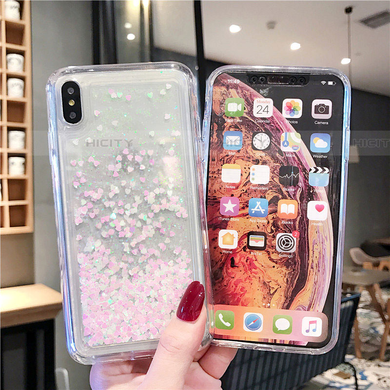 Silikon Schutzhülle Ultra Dünn Tasche Durchsichtig Transparent Blumen T02 für Apple iPhone Xs