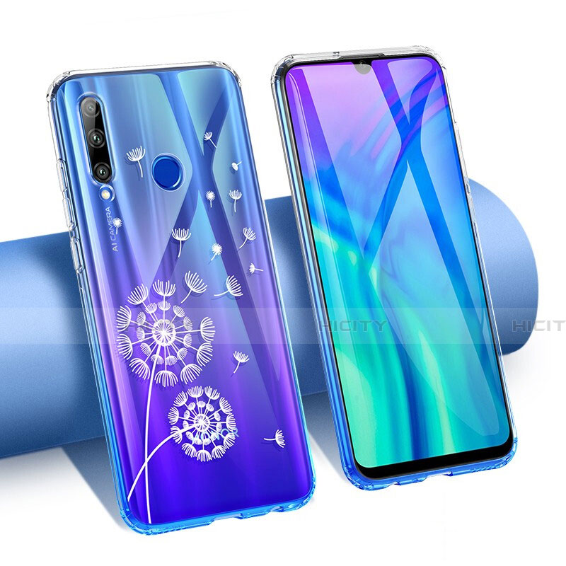 Silikon Schutzhülle Ultra Dünn Tasche Durchsichtig Transparent Blumen T02 für Huawei Honor 20E