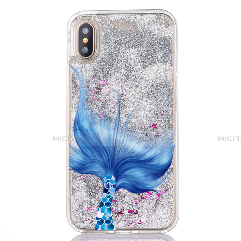 Silikon Schutzhülle Ultra Dünn Tasche Durchsichtig Transparent Blumen T04 für Apple iPhone X groß