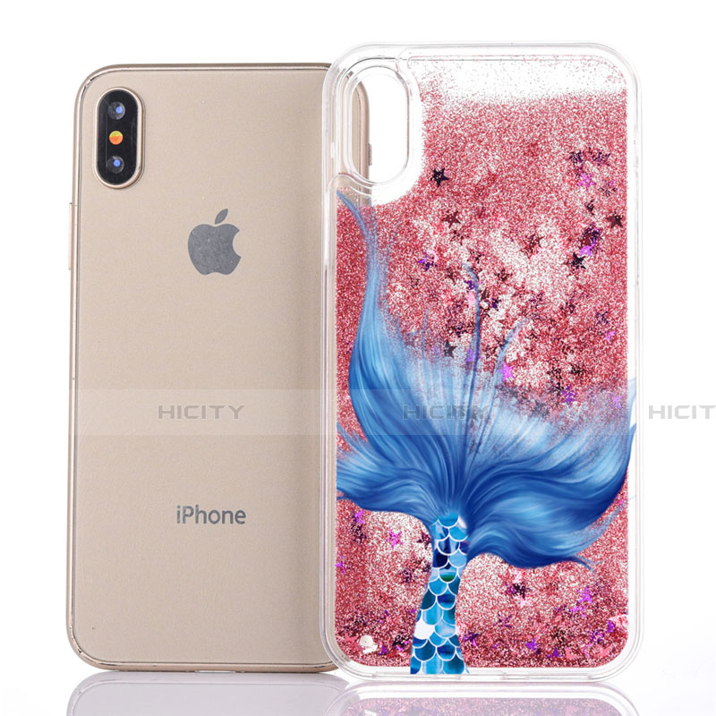 Silikon Schutzhülle Ultra Dünn Tasche Durchsichtig Transparent Blumen T04 für Apple iPhone X groß