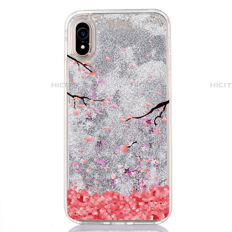 Silikon Schutzhülle Ultra Dünn Tasche Durchsichtig Transparent Blumen T04 für Apple iPhone XR groß