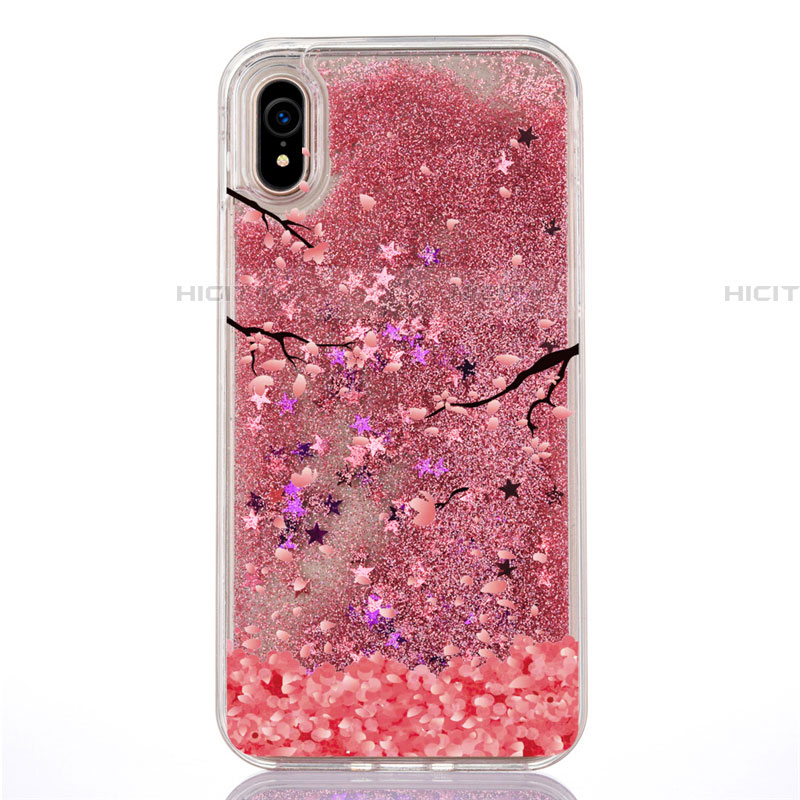 Silikon Schutzhülle Ultra Dünn Tasche Durchsichtig Transparent Blumen T04 für Apple iPhone XR groß