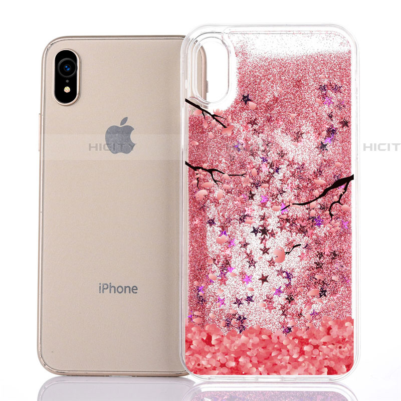 Silikon Schutzhülle Ultra Dünn Tasche Durchsichtig Transparent Blumen T04 für Apple iPhone XR groß